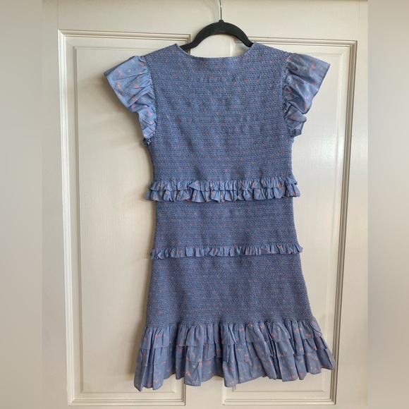 Loveshackfancy X Revolve Aveline Mini Dress in Blue Baby Pomme - Picture 15 of 15